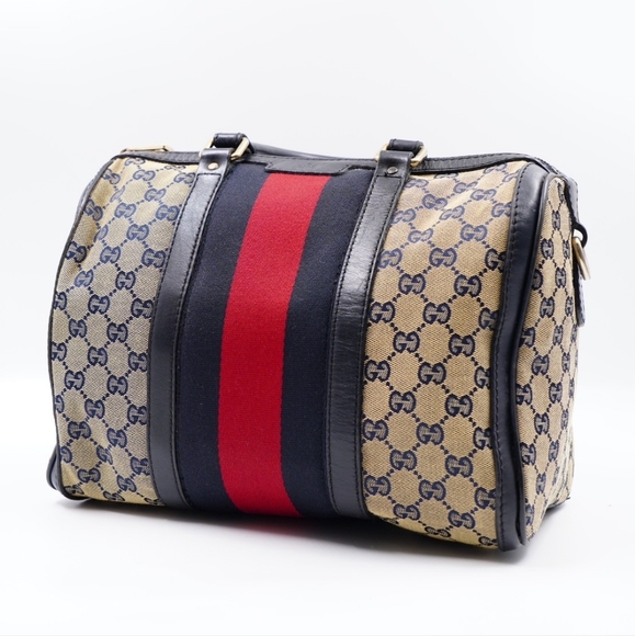 ❌️❌️SOLD ❌️❌️AJ43❤️ GUCCI GG Monogram Vintage Web Boston - Picture 4 of 16